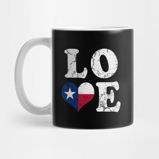 Love Texas Flag Heart Texan Mug